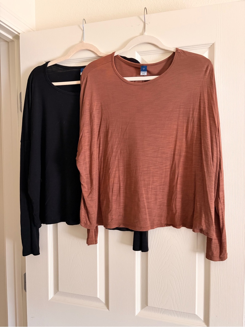 Old Navy Long-Sleeve Scoop Neck Top - Rust Brown